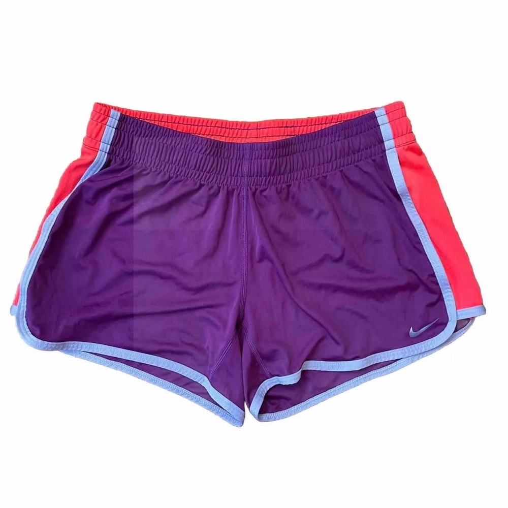Nike Dri-Fit Athletic Pull On Running Shorts Womens Size Small S Purple Pink